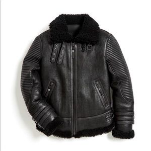 WOMENS BODA SKINS LEATHER SHEARLING JACKET